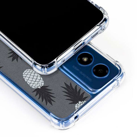 Black and White Pineapples Moto G 5G (2024) Clear Case